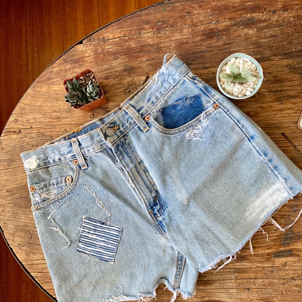 High waisted custom Levi’s shorts
